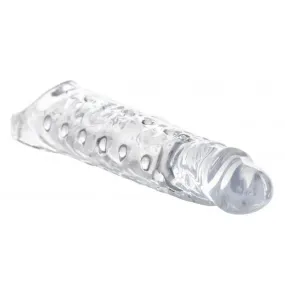 10.75-inch Size Matters Clear Penis Extender Sleeve for Him