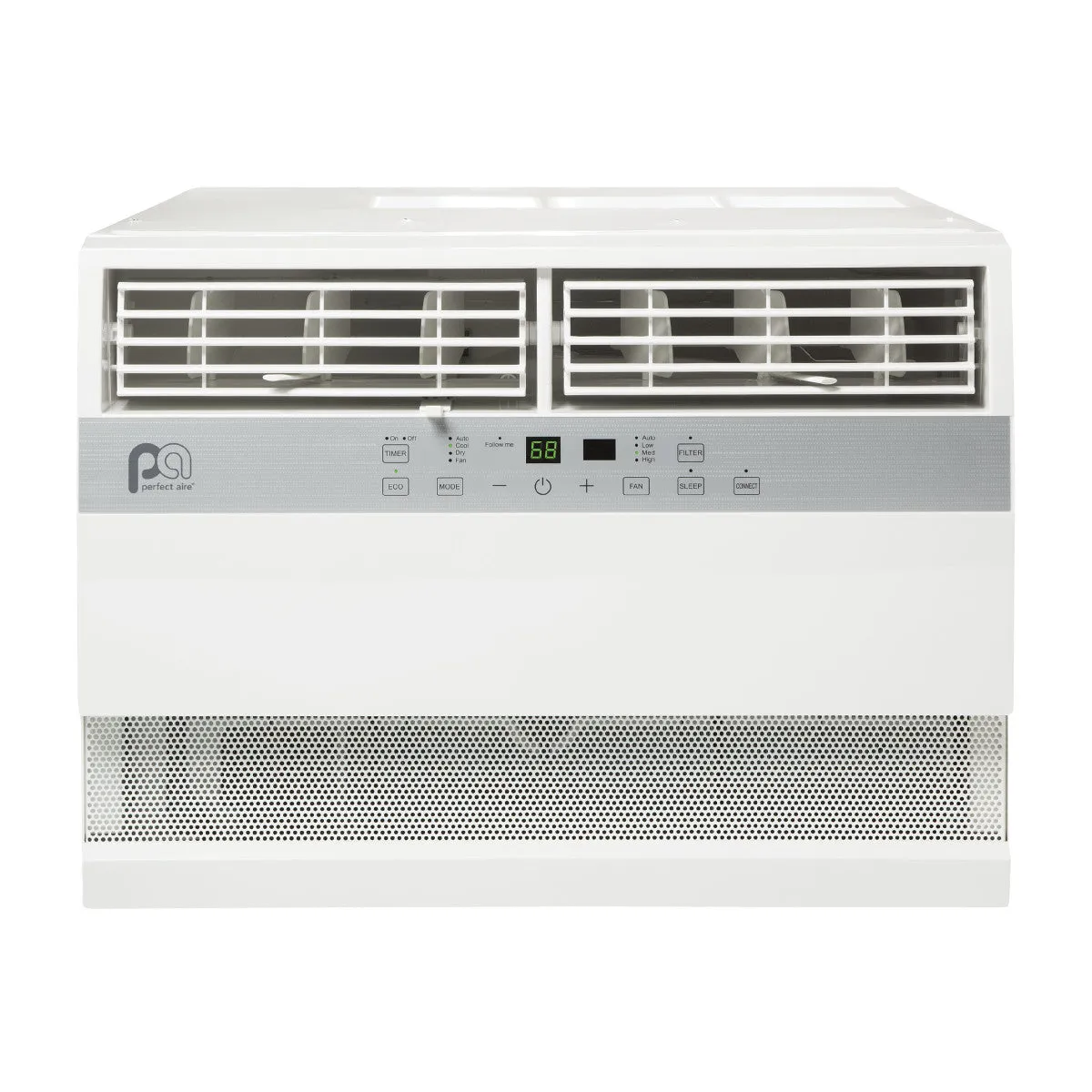 12,000 BTU Flat Panel High-Efficiency Air Conditioner with Wireless Smart Controls