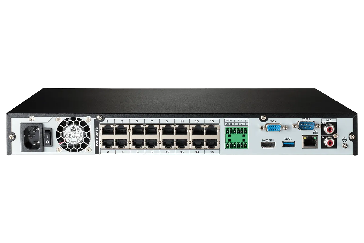 16-Channel 4K Ultra HD Fusion NVR IP System with Smart Deterrence Cameras