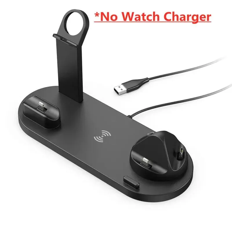 5-in-1 Wireless Charging Station for iPhone 15/14/13/12/11/X, Apple Watch, and AirPods - Fast Charging Dock for Desk