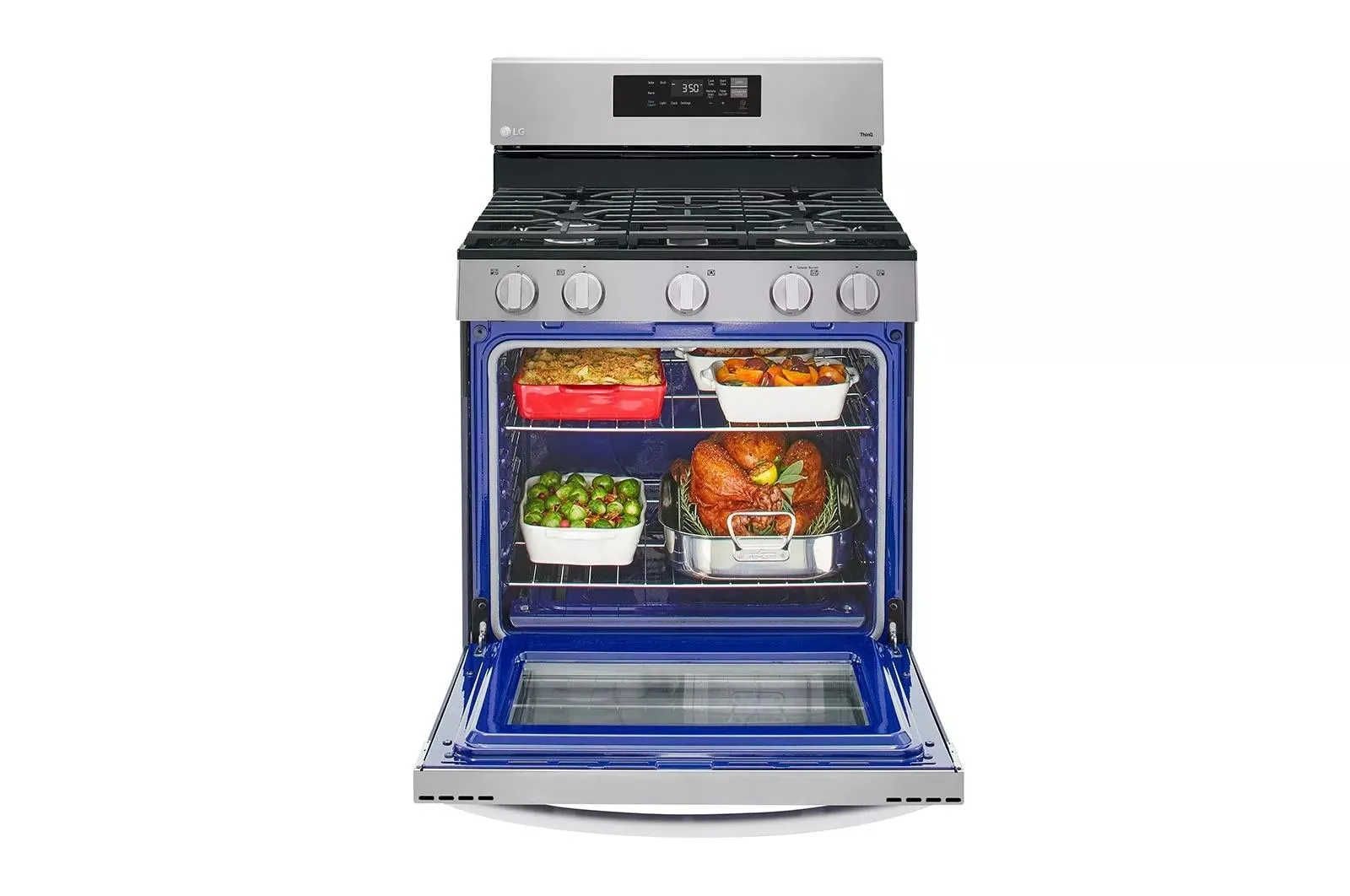 5.8 cu ft. Smart Wi-Fi Enabled Gas Range with EasyClean(R) - (LRGL5821S)