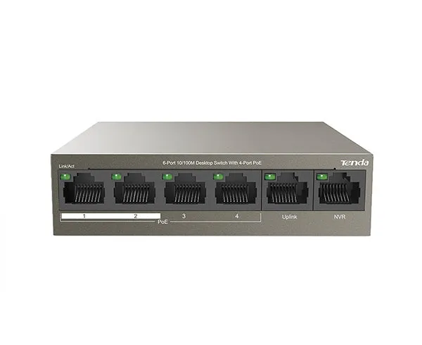 6-Port 10/100M Desktop Switch with 4-Port PoE