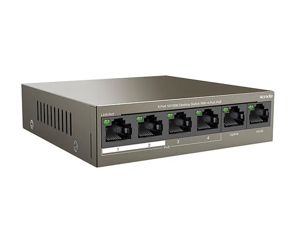 6-Port 10/100M Desktop Switch with 4-Port PoE