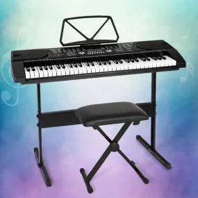 61-Key Digital Piano Keyboard w/ Stand Stool LED Display Alpha