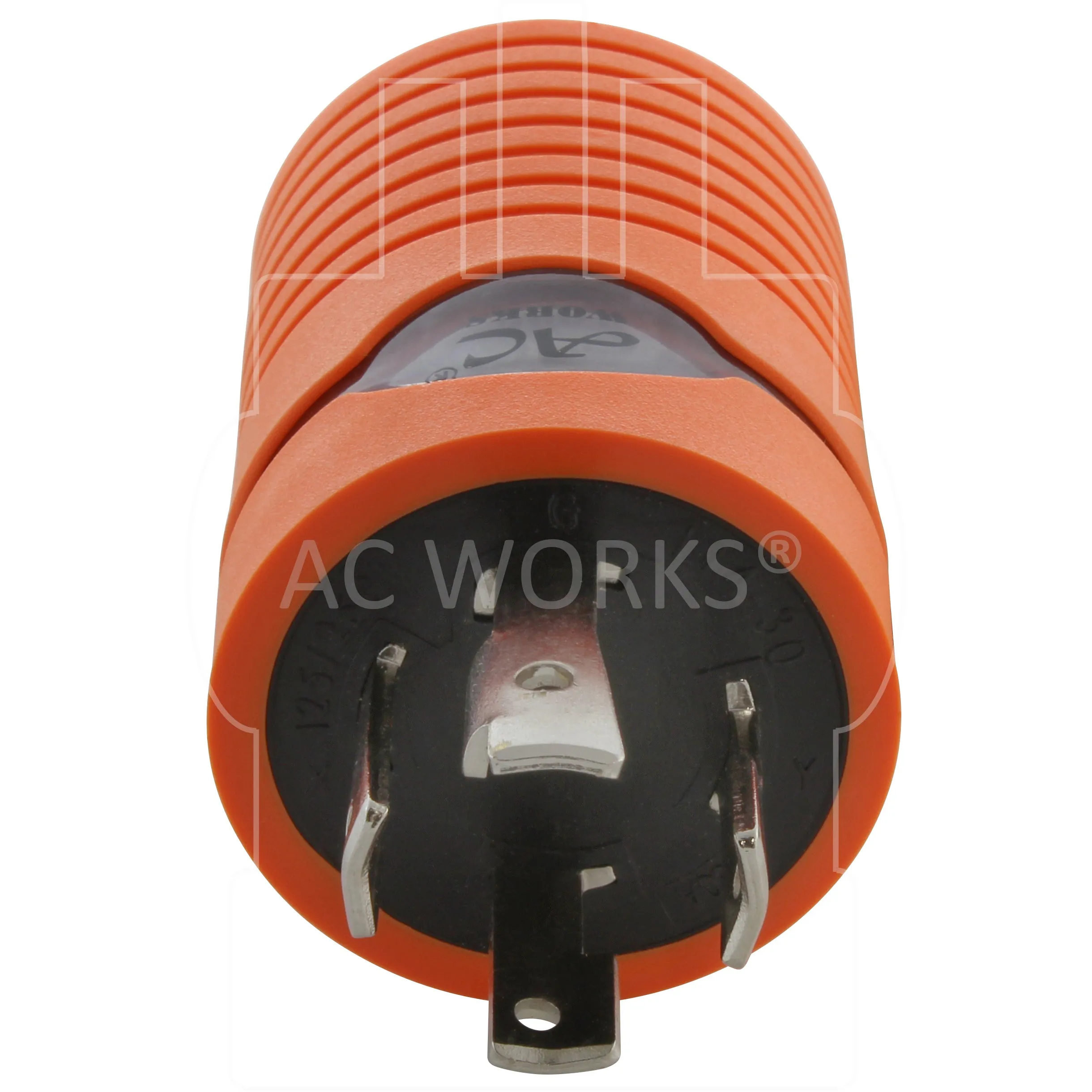 AC WORKS® [ADL1430620] NEMA L14-30P 30A 125/250V Locking Plug to NEMA 6-15/20R 15/20A 250V Female