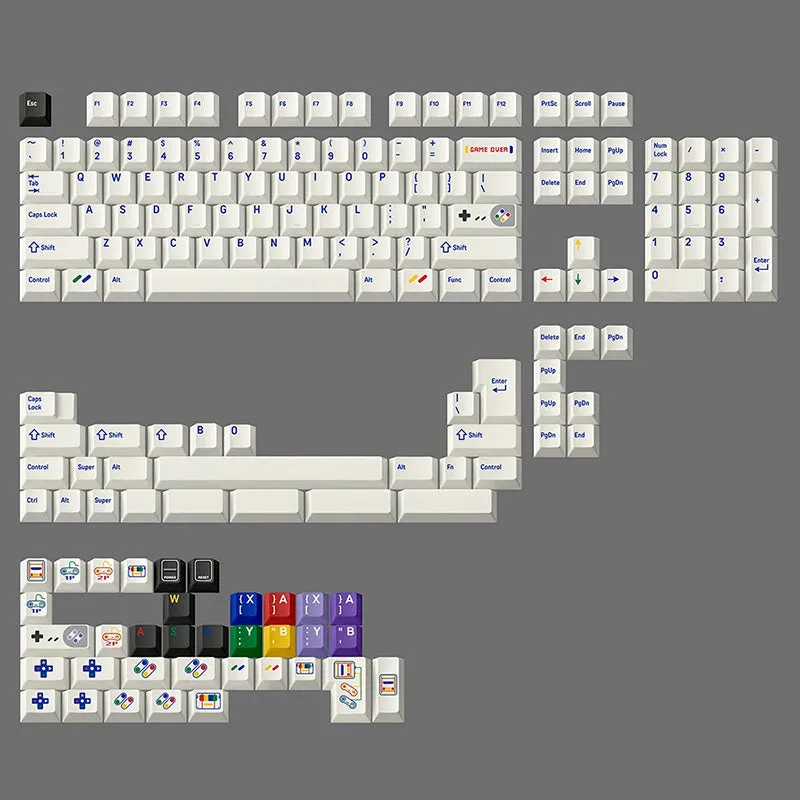 ACGAM FBB SFC 1990 Retro PBT Keycap Set Cherry Profile 171 Keys