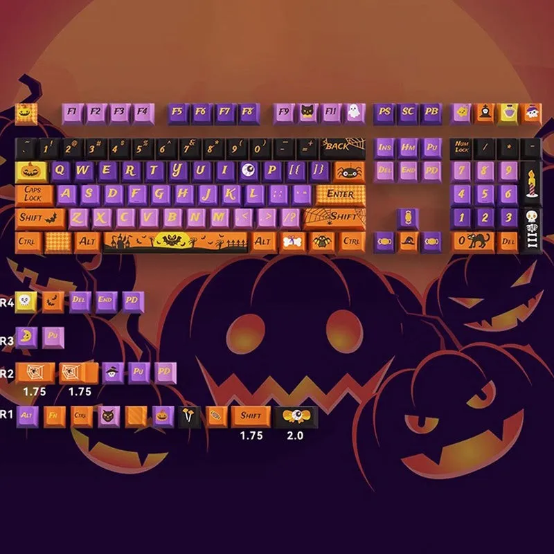 ACGAM Halloween Horror Nights Keycaps Set Cherry Profile 130 keys