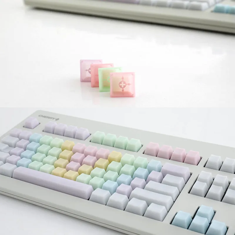 ACGAM Jelly Rainbow POM Keycap Set OEM Profile 109 Keys