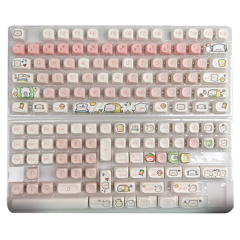 ACGAM Pink Piggy PBT Keycap Set MOA Profile 140 Keys