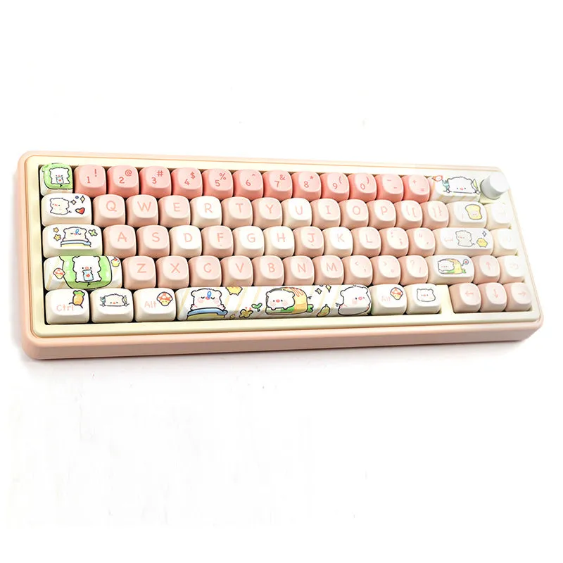 ACGAM Pink Piggy PBT Keycap Set MOA Profile 140 Keys