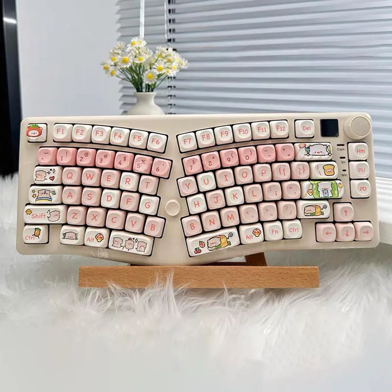 ACGAM Pink Piggy PBT Keycap Set MOA Profile 140 Keys