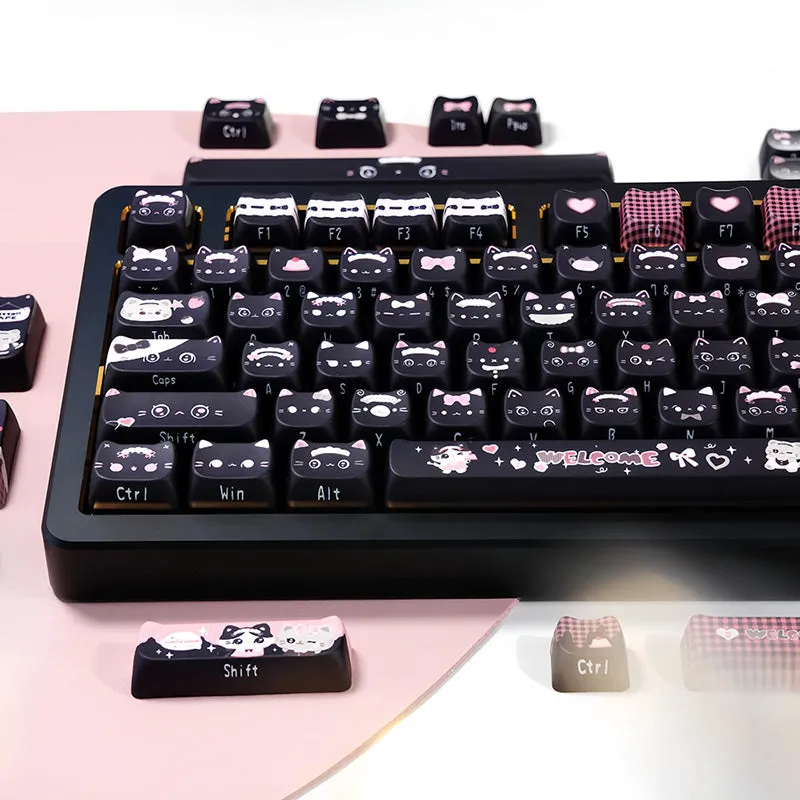 ACGAM x Maorbeng Maid Kitty Keycap Set MAO Profile 142 keys