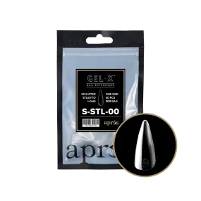 Apres Gel-X, SCULPTED STILETTO LONG Refill Bags, SSTL2.0, 15357 (50 Nail Tips/Bag)