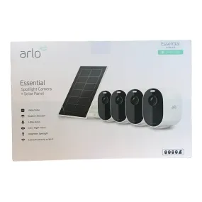 Arlo Essential Spotlight Camera  4 Cameras, 1 Solar Panel *Open Box*