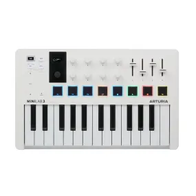 Arturia MiniLab 3 Compact MIDI Keyboard & Pad Controller (White)