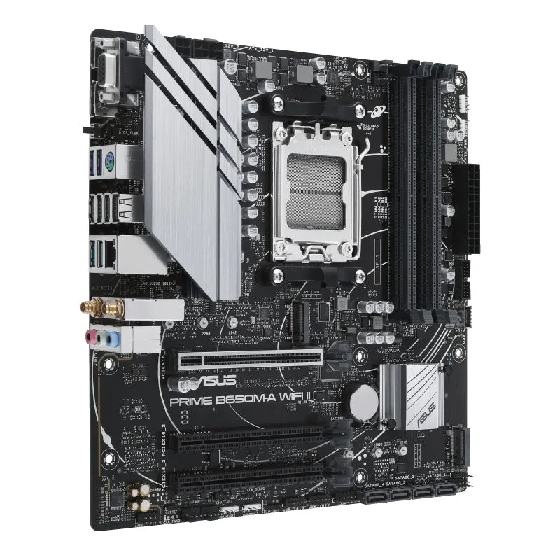 Asus Prime B650m-A Wifi Ii - Motherboard - Micro Atx - Socket Am5 - Amd B650 Chipset - Usb 3.2 Gen 1, Usb 3.2 Gen 2, Usb