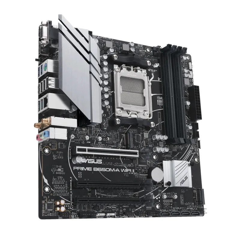 Asus Prime B650m-A Wifi Ii - Motherboard - Micro Atx - Socket Am5 - Amd B650 Chipset - Usb 3.2 Gen 1, Usb 3.2 Gen 2, Usb