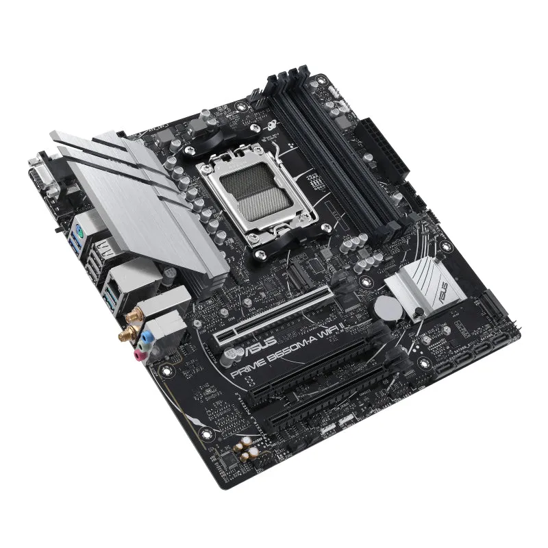 Asus Prime B650m-A Wifi Ii - Motherboard - Micro Atx - Socket Am5 - Amd B650 Chipset - Usb 3.2 Gen 1, Usb 3.2 Gen 2, Usb