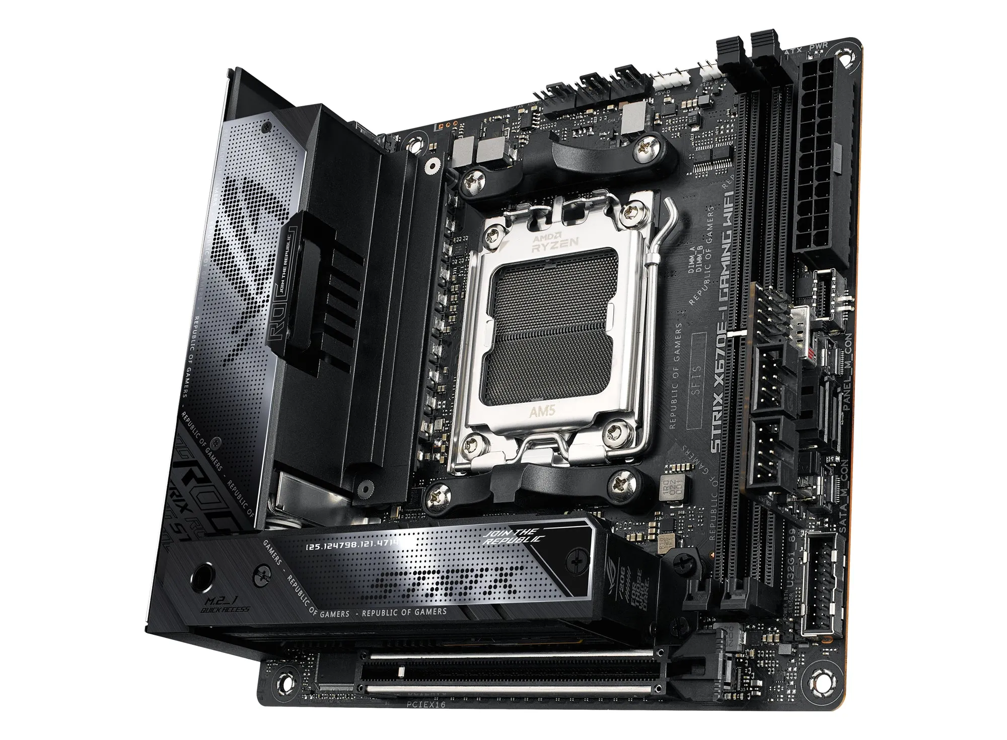 Asus Rog Strix X670e-I Gaming Wifi - Motherboard - Mini Itx - Socket Am5 - Amd X670e Chipset - Usb4, Usb 3.2 Gen 2, Usb