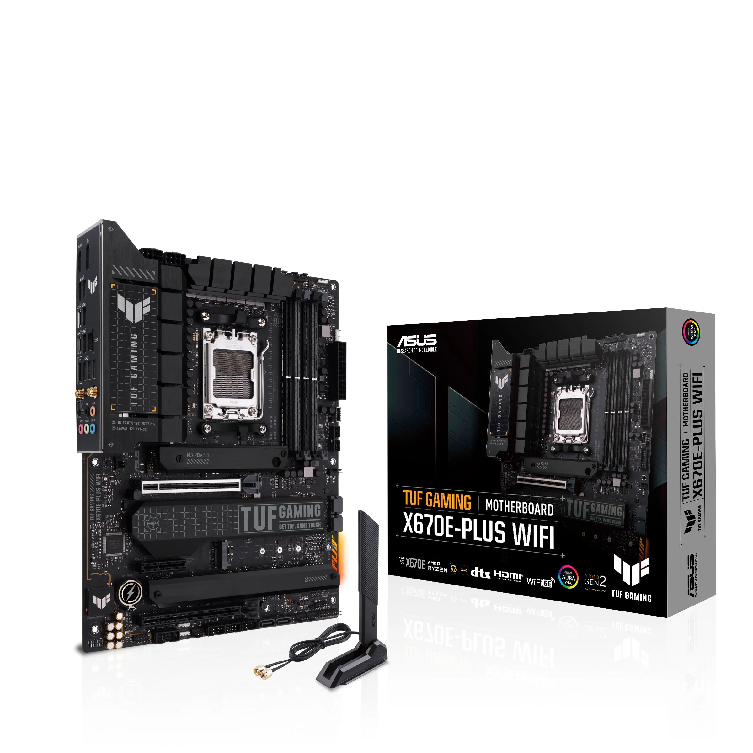 Asus Tuf Gaming X670e-Plus Wifi - Motherboard - Atx - Socket Am5 - Amd X670e Chipset - Usb-C 3.2 Gen2, Usb-C Gen 2X2, Us