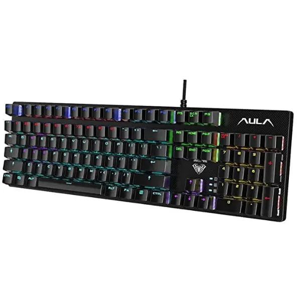 AULA S2022 Mechanical Wired USB Gaming Keyboard 60 Million Keylife KRGD Blue Switch Floating Keycap