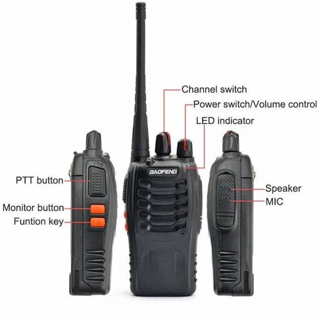 Baofeng BF-888S [5 Pack] | UHF |  5W | 16CH | CTCSS/DCS | Emergency Alarm | Flashlight