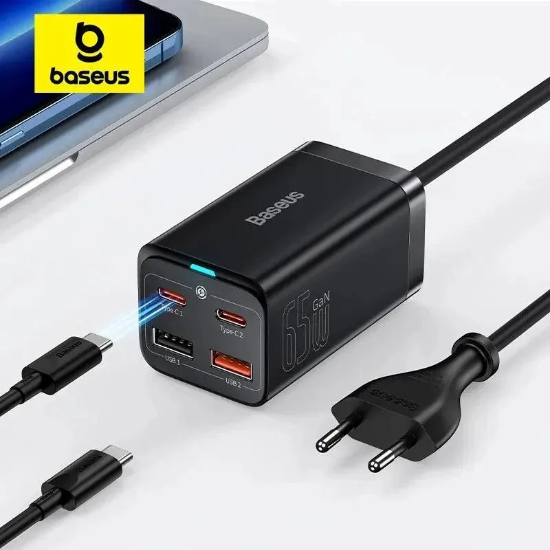 Baseus GaN Desktop Fast Charger: High-Speed 4-in-1 Charging Hub - Top Tech