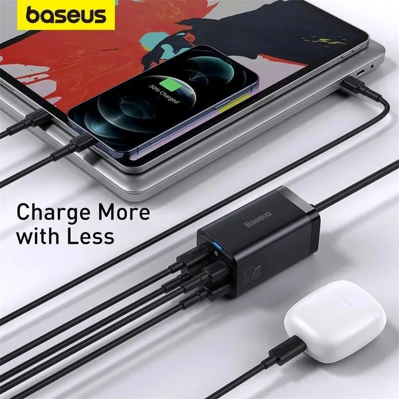 Baseus GaN Desktop Fast Charger: High-Speed 4-in-1 Charging Hub - Top Tech