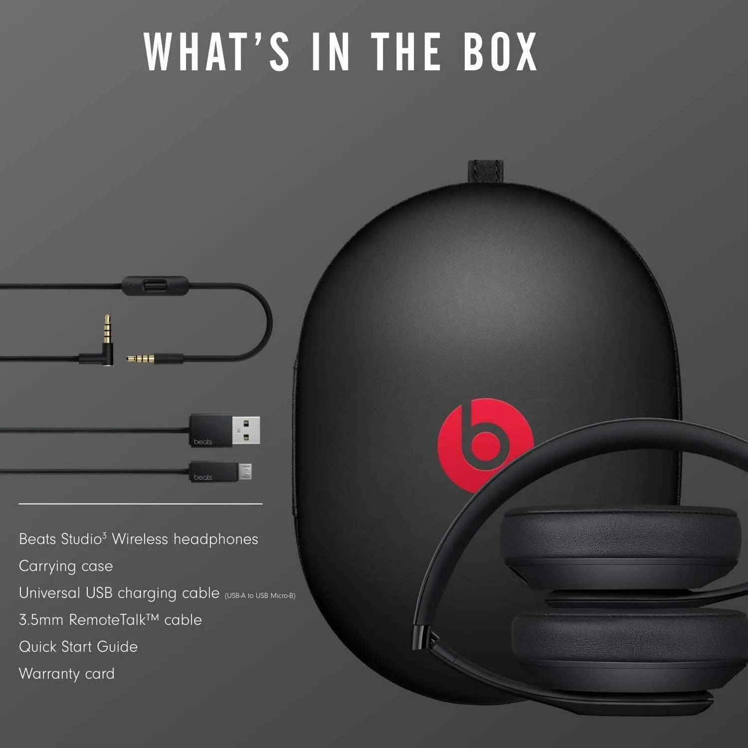 Beats Studio3 Wireless Noise Cancelling Over-Ear Headphones - Matte Black