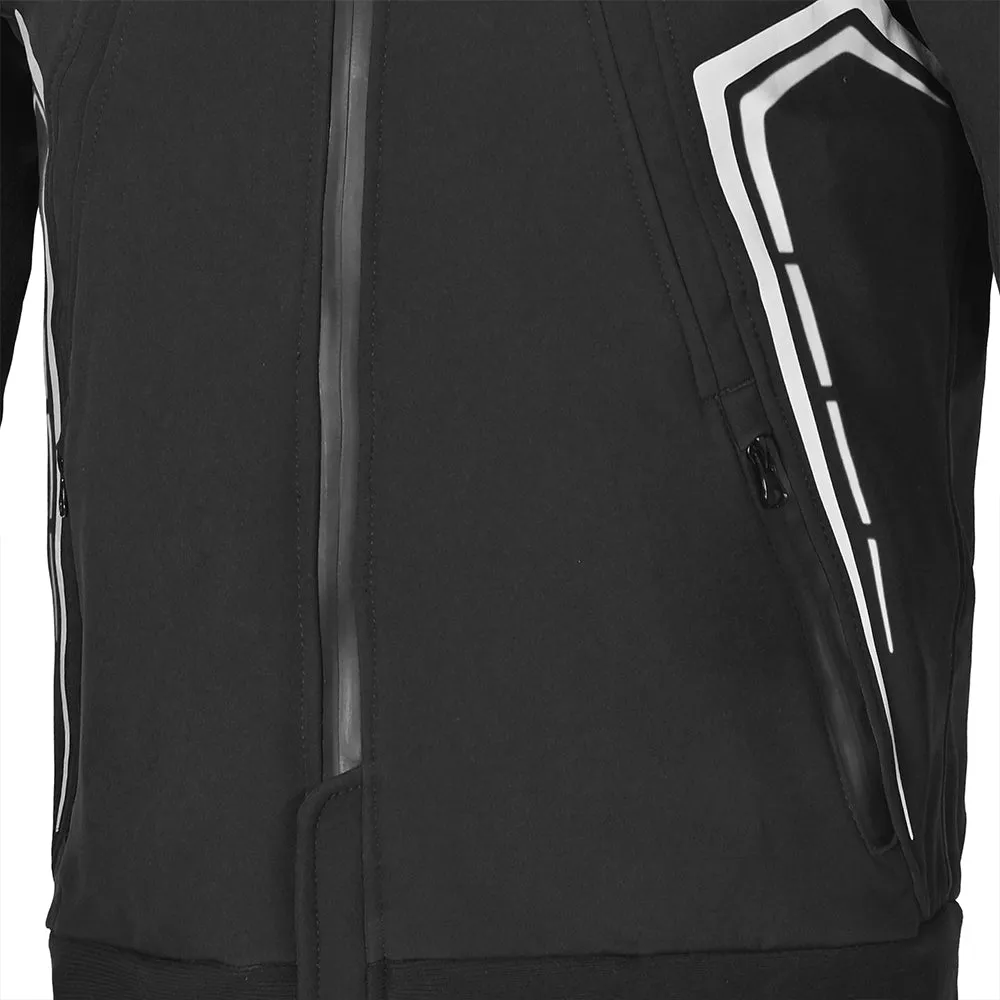 BELA Breeze Softshell Motorbike Riding Hoodie Black Gray