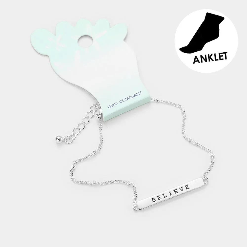 Believe Anklet