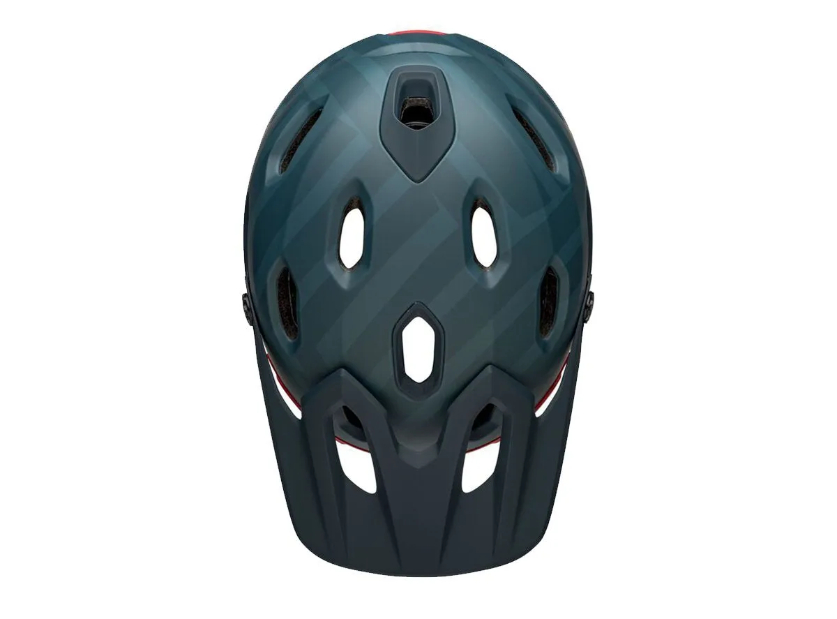 Bell Super DH Spherical Full Face Helmet - Matt Blue-Crimson