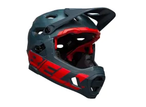 Bell Super DH Spherical Full Face Helmet - Matt Blue-Crimson