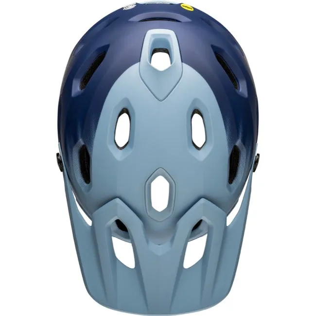 Bell Super DH Spherical Full Face Helmet - Matt Light Blue-Navy