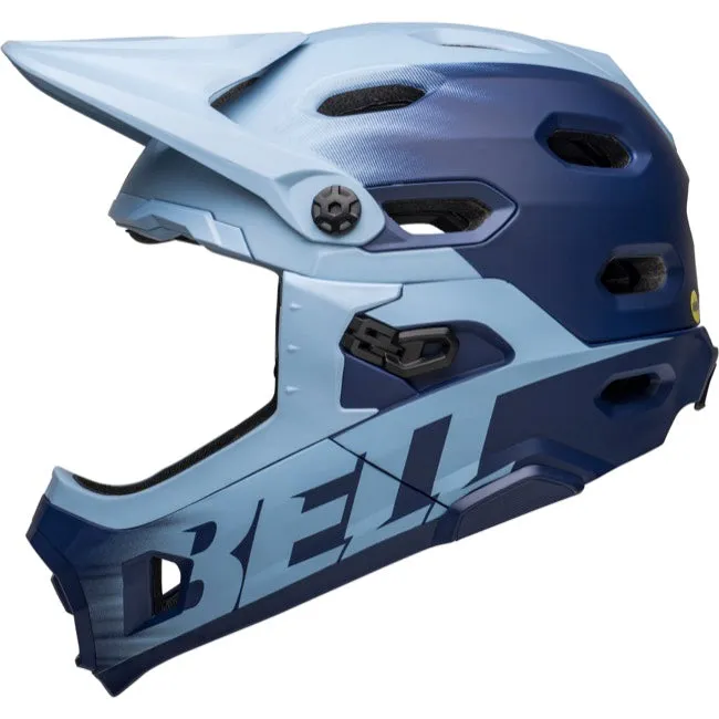 Bell Super DH Spherical Full Face Helmet - Matt Light Blue-Navy