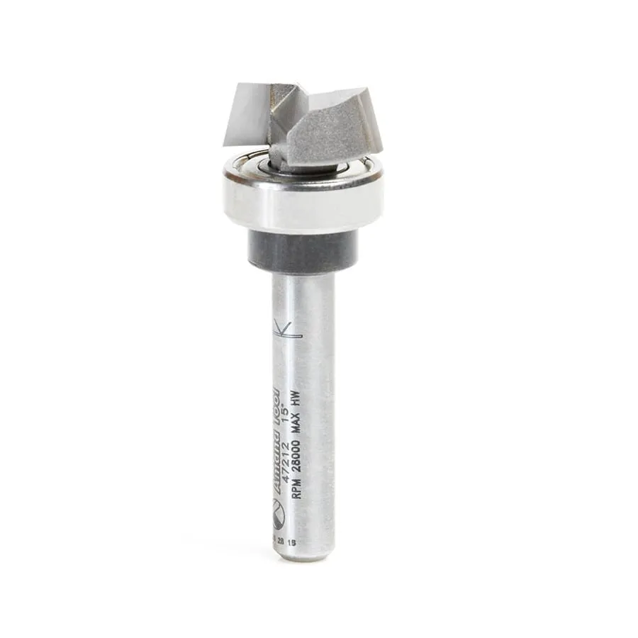 Bevel Trim Router Bit | 15°x 5⁄8 Dia x 1⁄4 x 1⁄4" Shank with BB | 47212 | 738685994726