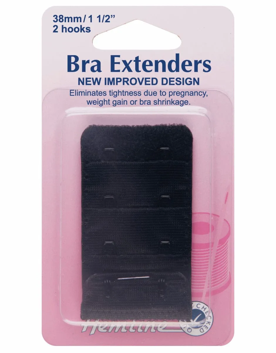 Black Bra Extender, 2 Hooks