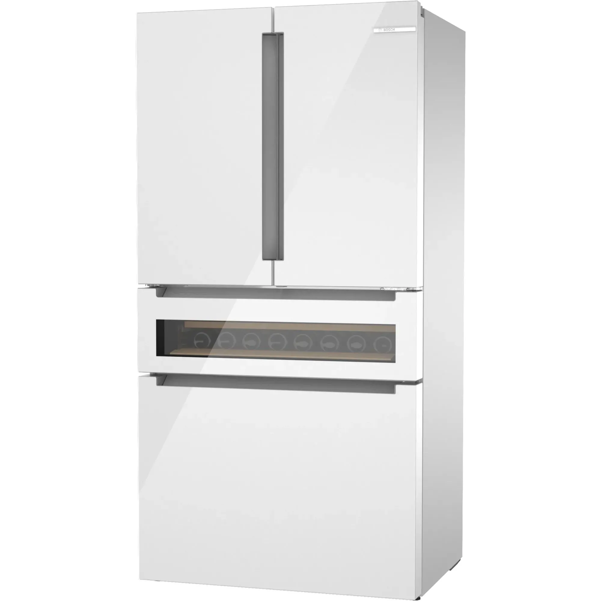 Bosch 36-inch, 20.5 cu.ft. Counter Depth French 4-Door Refrigerator with FlexBar™ B36CL81ENW