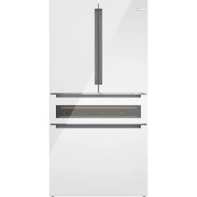 Bosch 36-inch, 20.5 cu.ft. Counter Depth French 4-Door Refrigerator with FlexBar™ B36CL81ENW