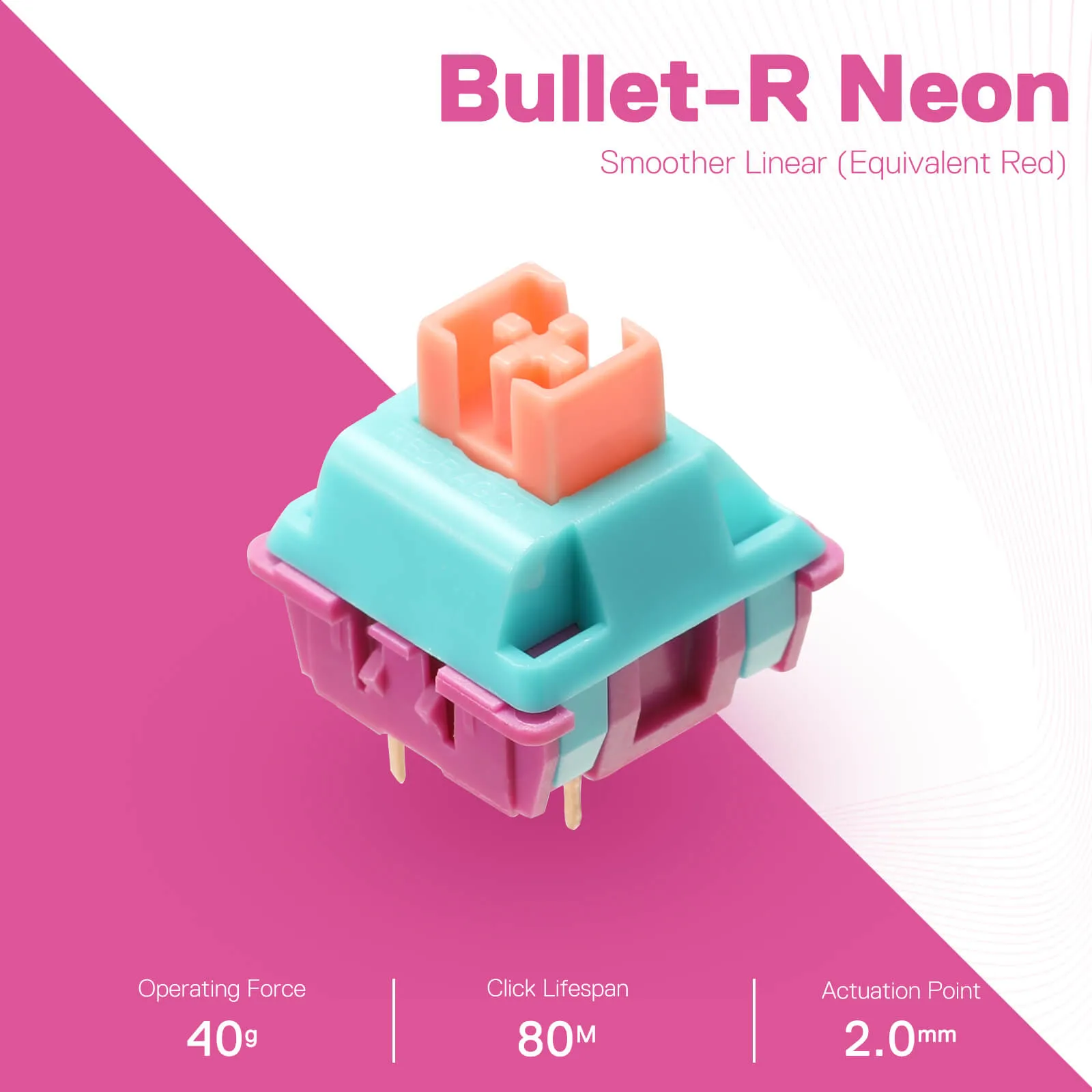 BULLET-R A113 Mechanical Switch (24 pcs Switches, Red Equivalent)