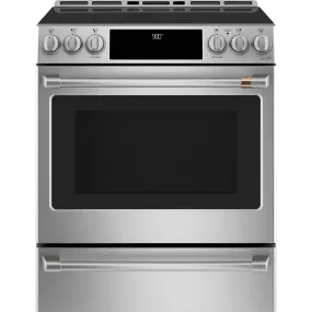 Café 30-inch Slide-in Induction Range with Warming Drawer CCHS900P2MS1