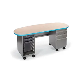 Cascade Teacher Desk – Double Pedestal, Double Bullet