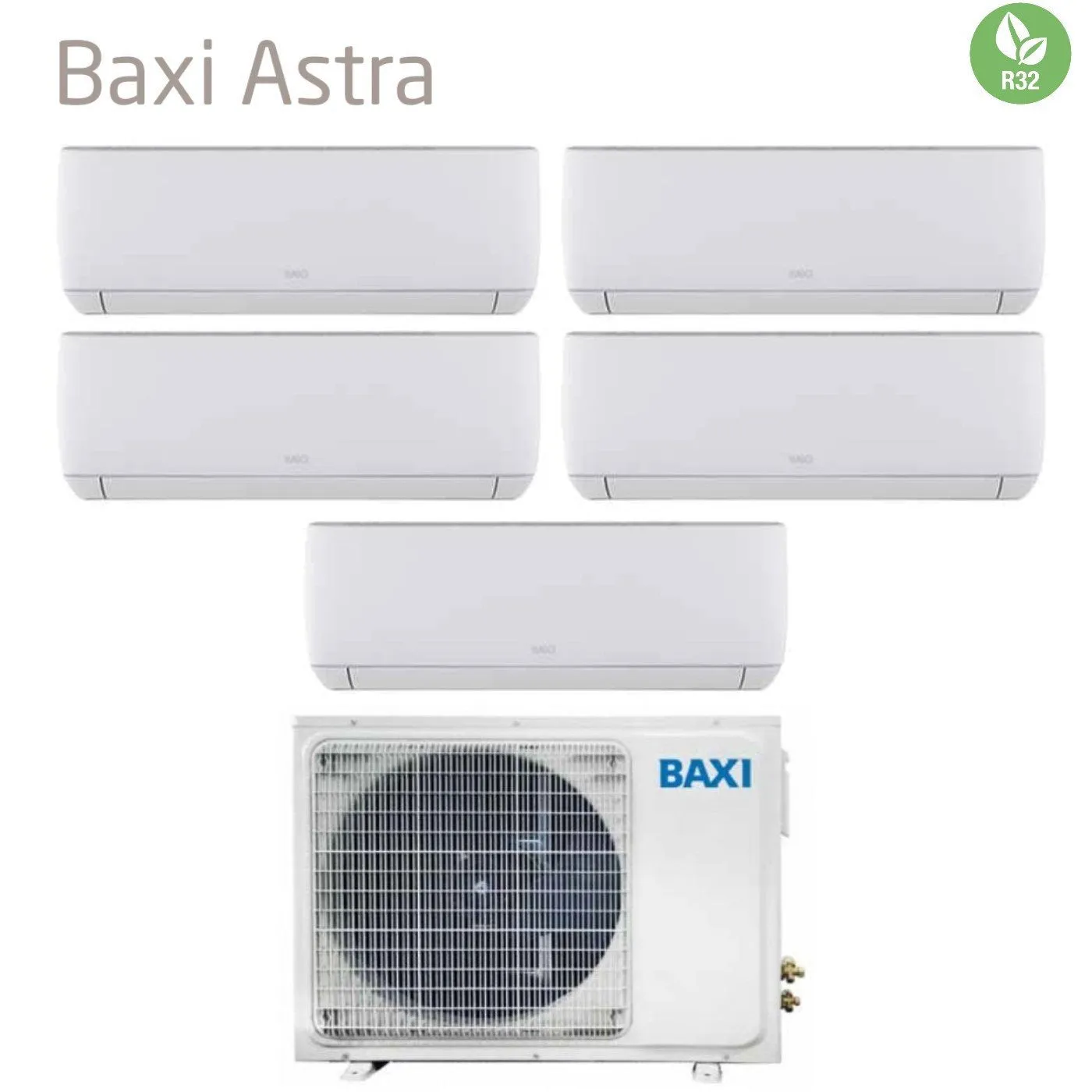 Climatizzatore Condizionatore Baxi Penta Split Inverter Serie Astra 7 7 7 12 18 con LSGT125-5M R-32 Wi-Fi Optional 7000 7000 7000 12000 18000 - Novità