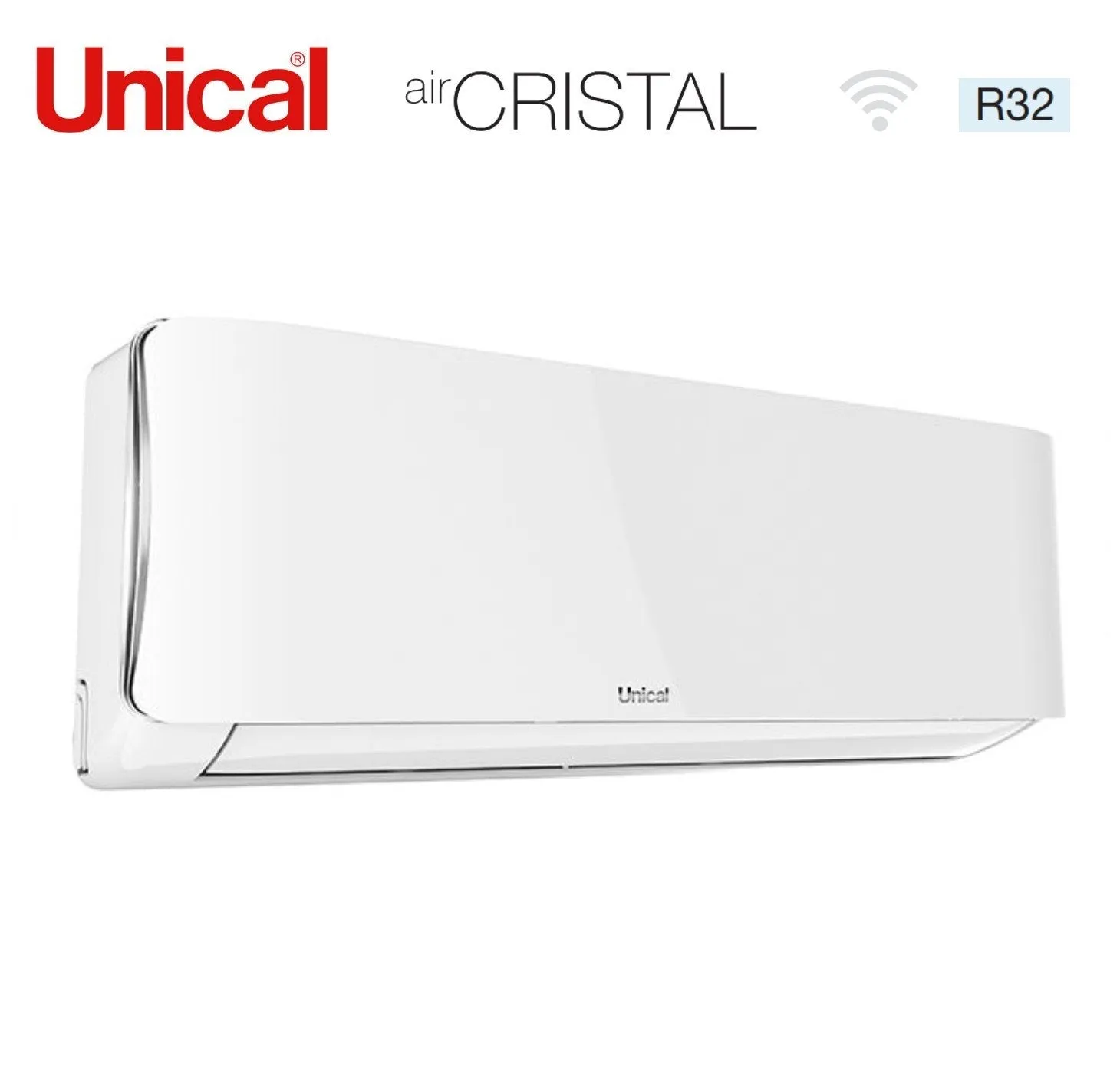 Climatizzatore Condizionatore Unical Quadri Split Inverter serie AIR CRISTAL 10 13 13 18 con KMX4 36HE R-32 Wi-Fi Optional 10000 13000 13000 18000