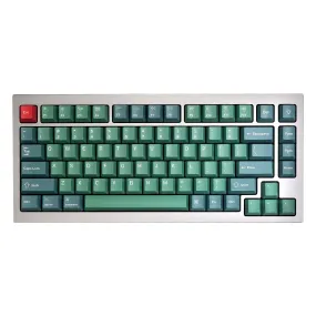 Custom Q1 QMK Mechanical Keyboard (Space Grey)(Forest Keycap)