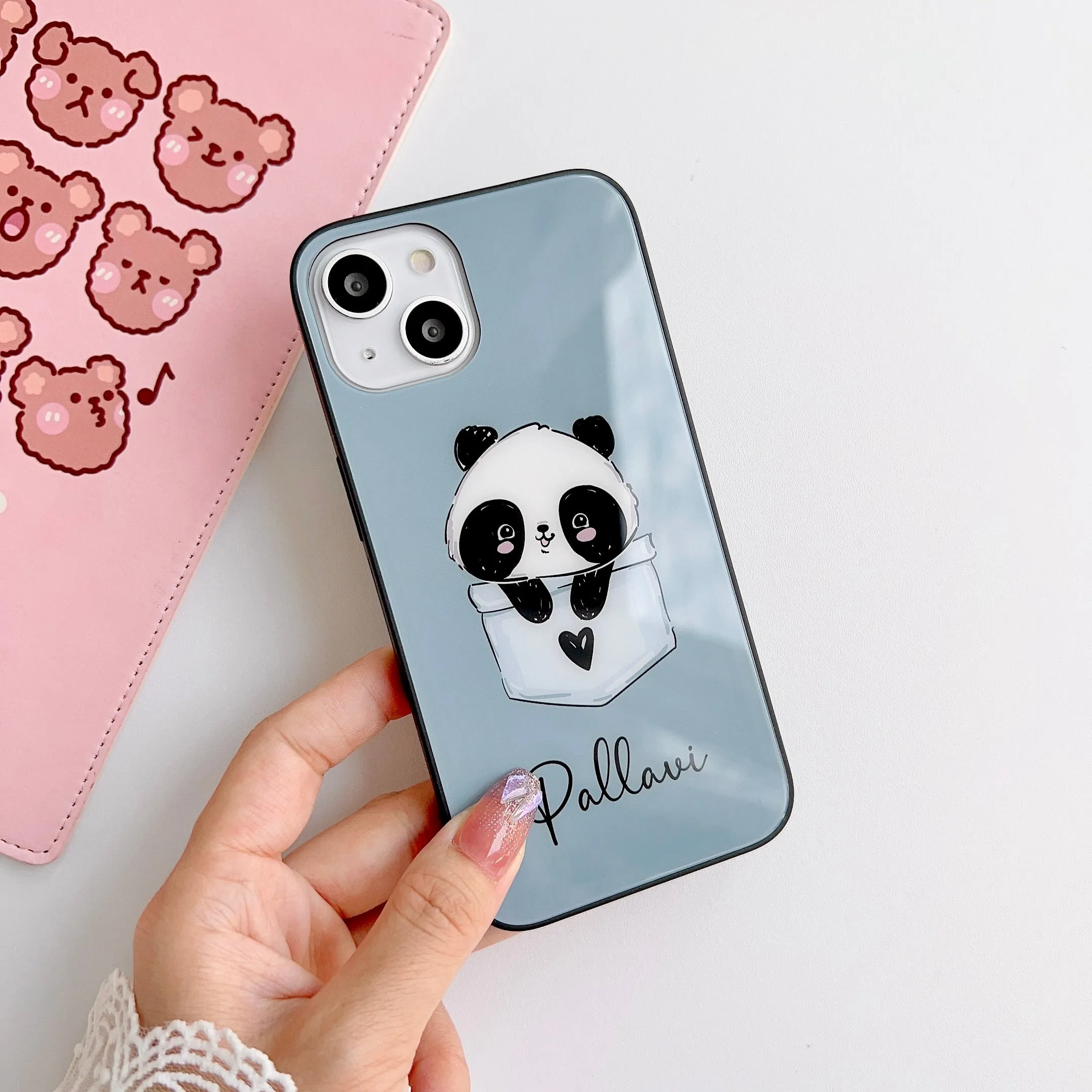 Cute Pocket Cartoon Glass Case