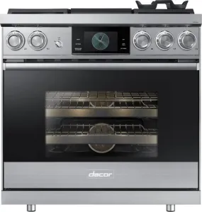 Dacor - 4.8 cu. ft  Dual Fuel Range in Stainless - DOP36M94DLS