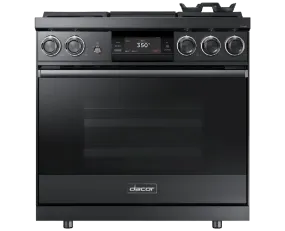 Dacor DOP36M94DLM 36" Pro Dual-Fuel Steam Range, Graphite Stainless Steel, Natural Gas