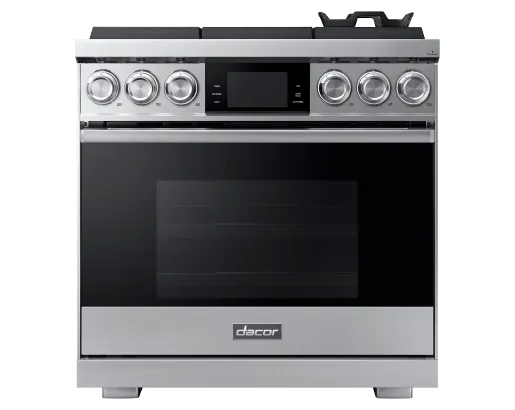 Dacor DOP36M96GLS 36" Pro Gas Range, Silver Stainless Steel, Natural Gas