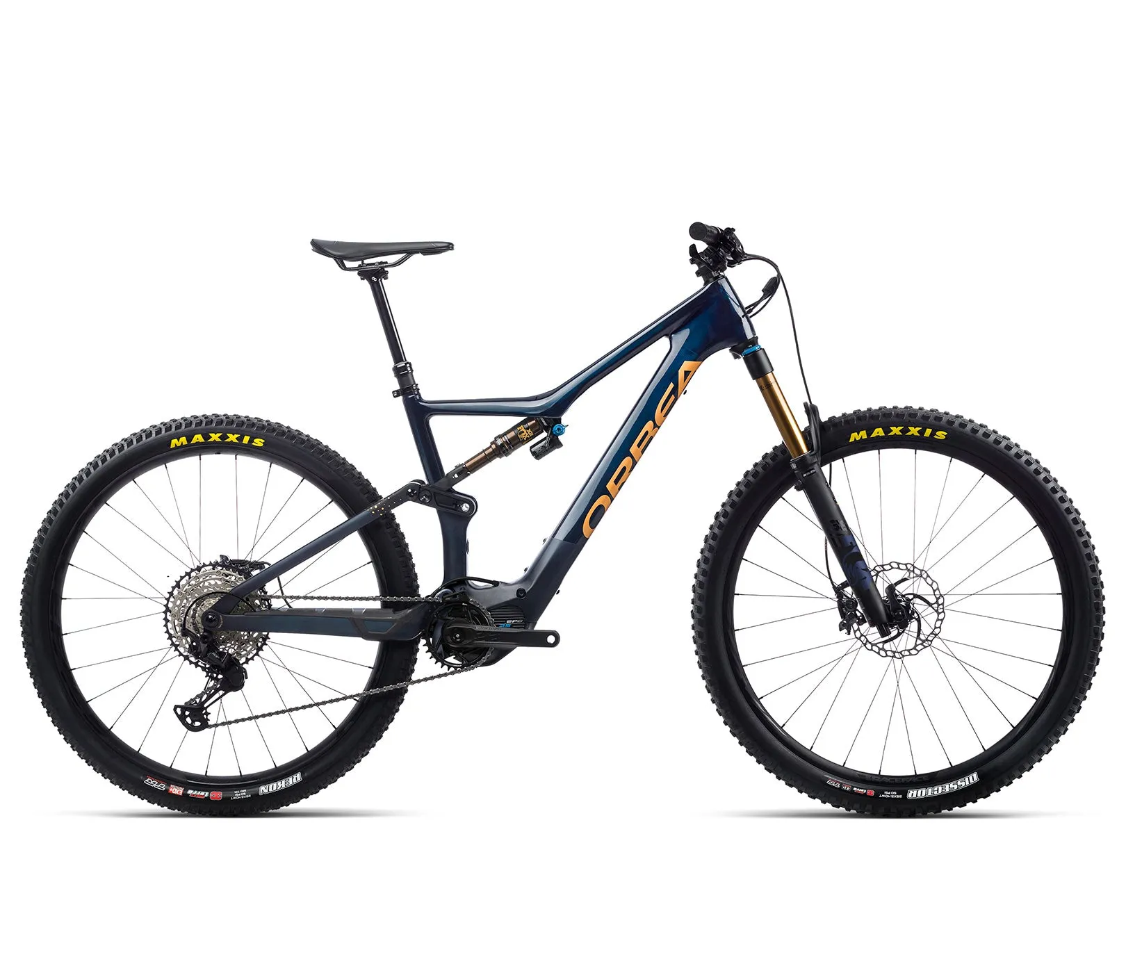 DEMO Orbea Rise M10 Small 20mph Carbon E-Mountain Bike Blue/Redgold